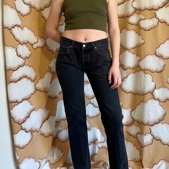 Levi’s 501 Black Button Fly Jeans 32x32 - Picture 7 of 9